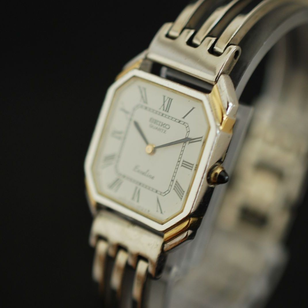 264 item New battery Vintage Seiko Exceline Gold Roman Ladies Wristwatch Dress