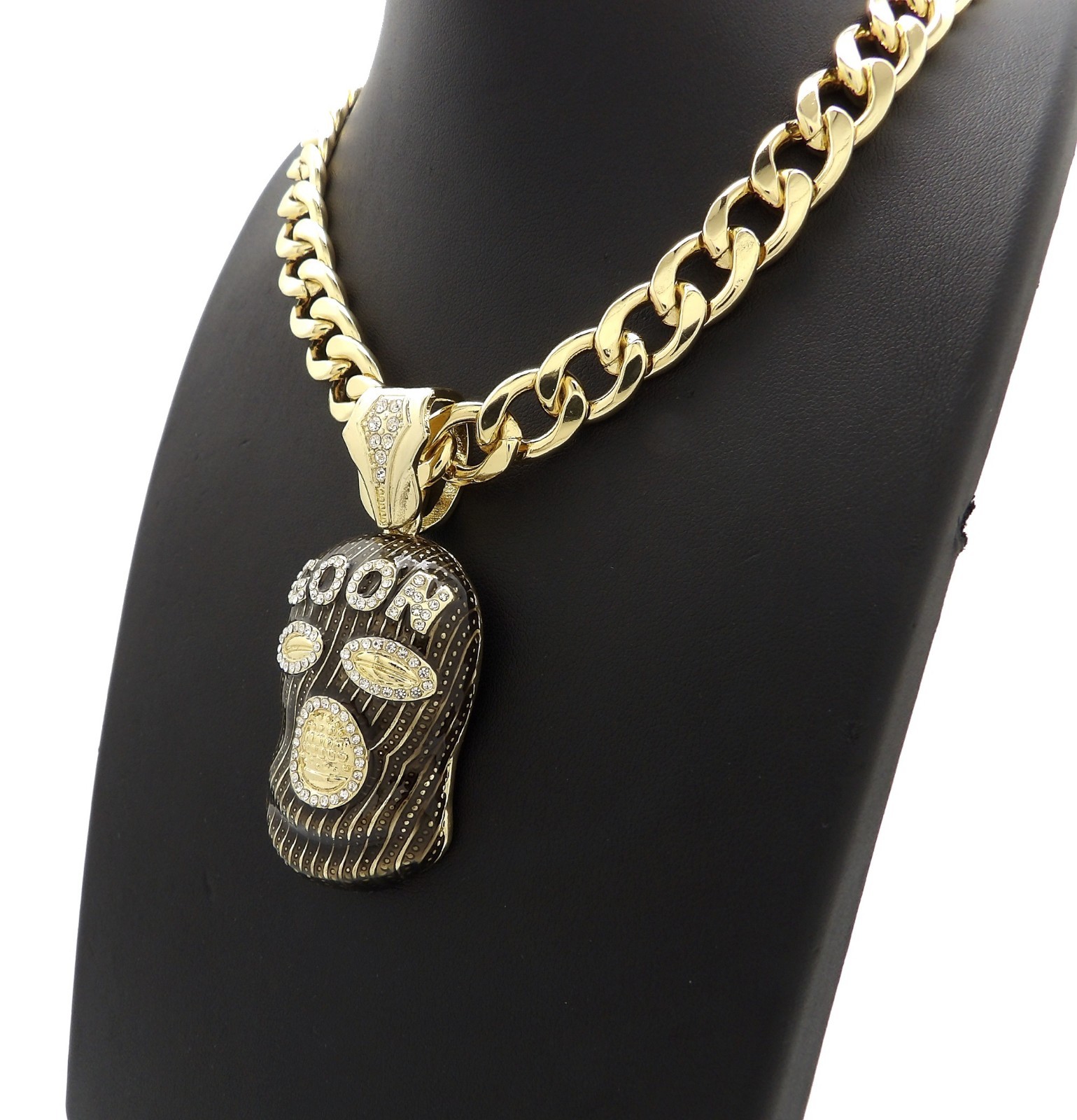 New Goon Mask Pendant 11mm/18″ & 20″ Cuban Chain Hip Hop Necklace RC3208G