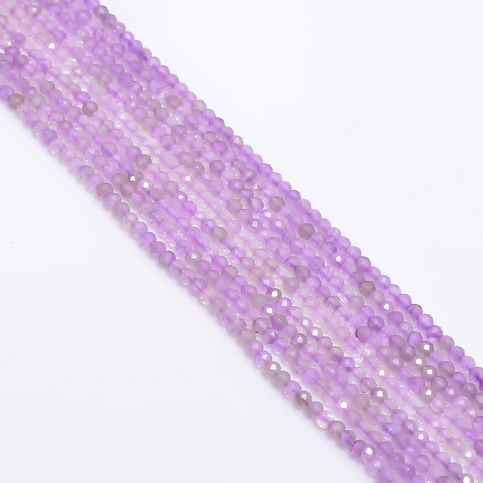 100% Natural Pink Amethyst Gemstone Round Israel Cut Beads 2.5mm Strand 13″ AB89