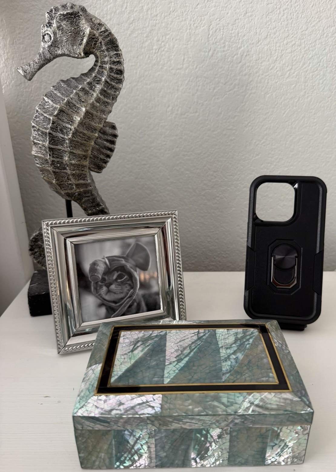 Vintage MCM Maitland-Smith Tessellated Abalone & Mother of Pearl 6×4 Trinket Box