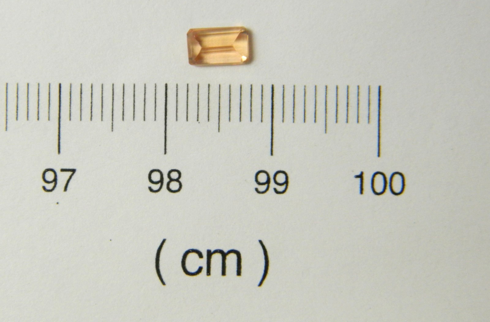 Imperial Topaz 0.64 Ct Clarity IF Emerald Cut Natural Peach Brazil I192