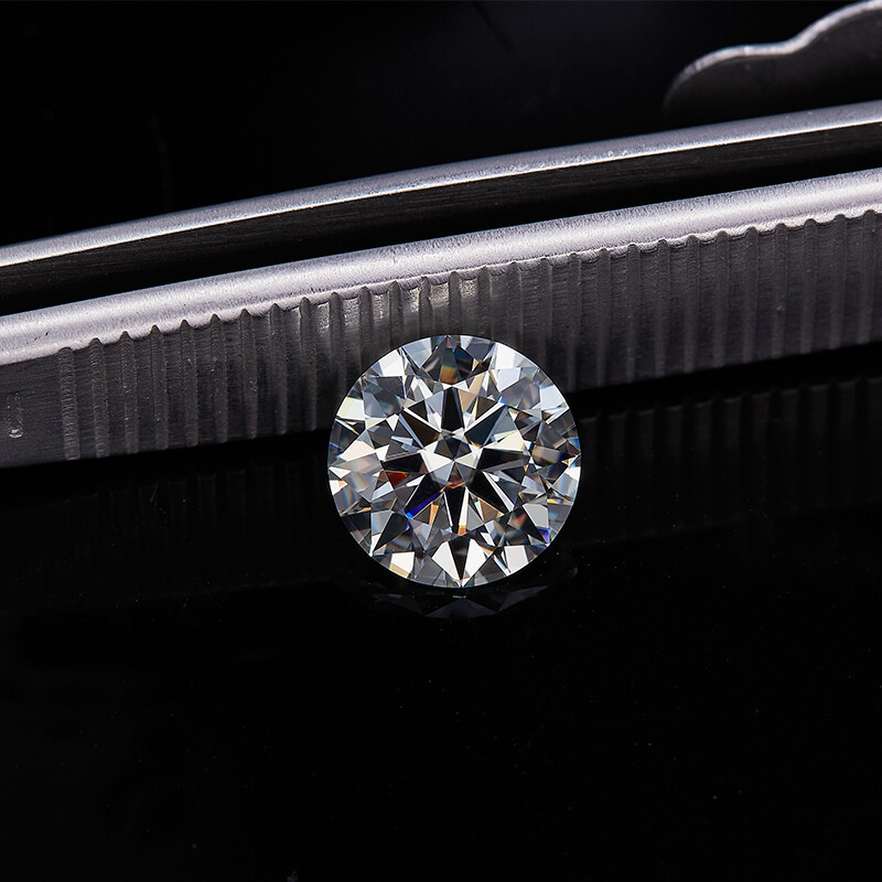 3-10mm Loose Moissanite Stones Round Cut VVS1 Aqua Blue Color GRA Certificate