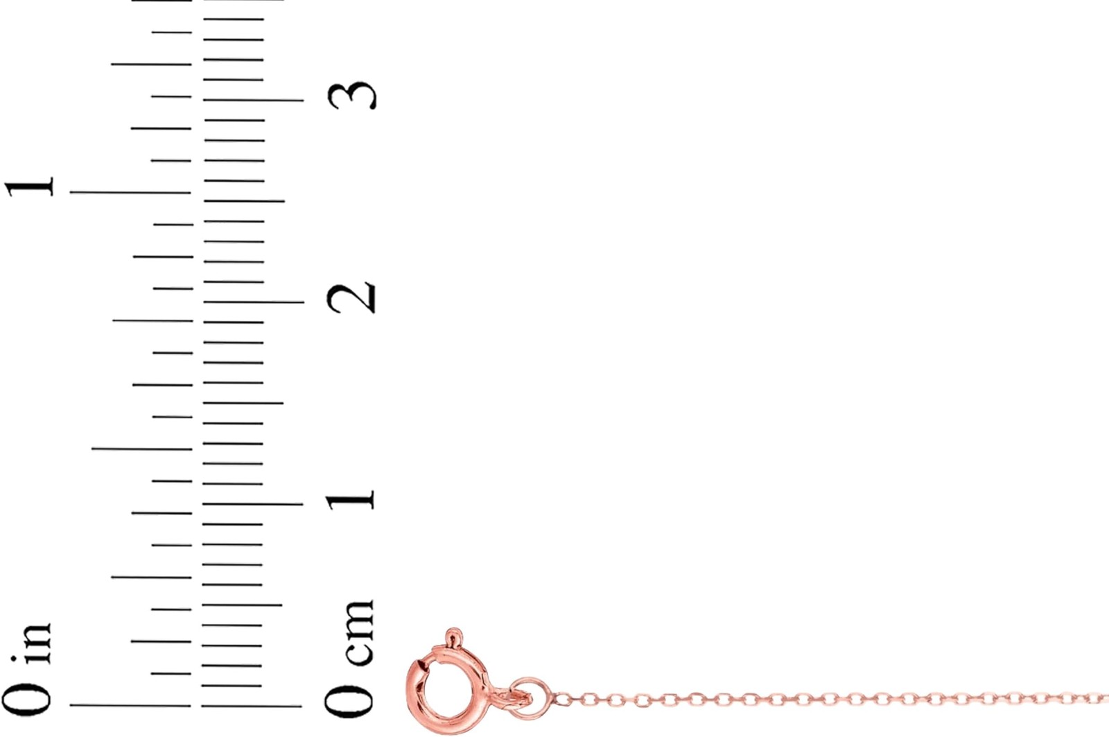 Floreo 14k Rose Gold 0.87mm Solid Diamond Cut Cable Chain Necklace, 18 Inch