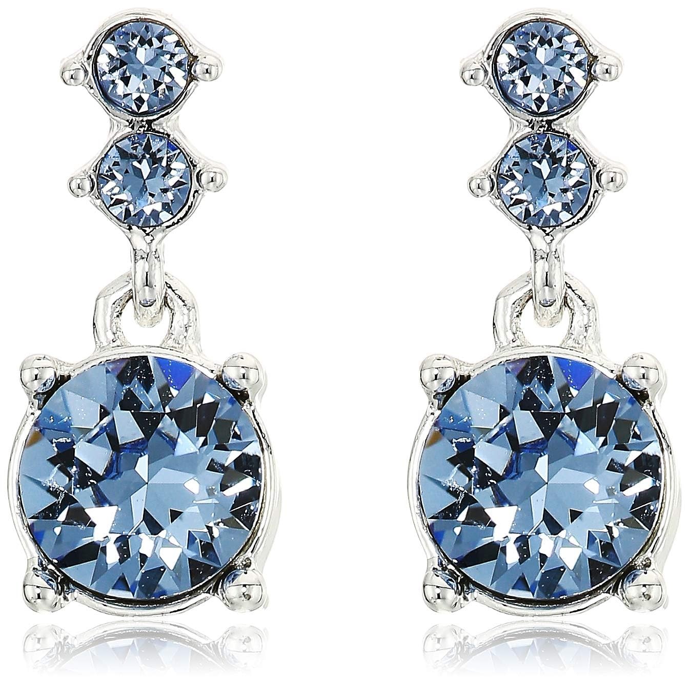 Nine West Women’s Necklace and Earring Set — Silver Tone One Size, Light Blue