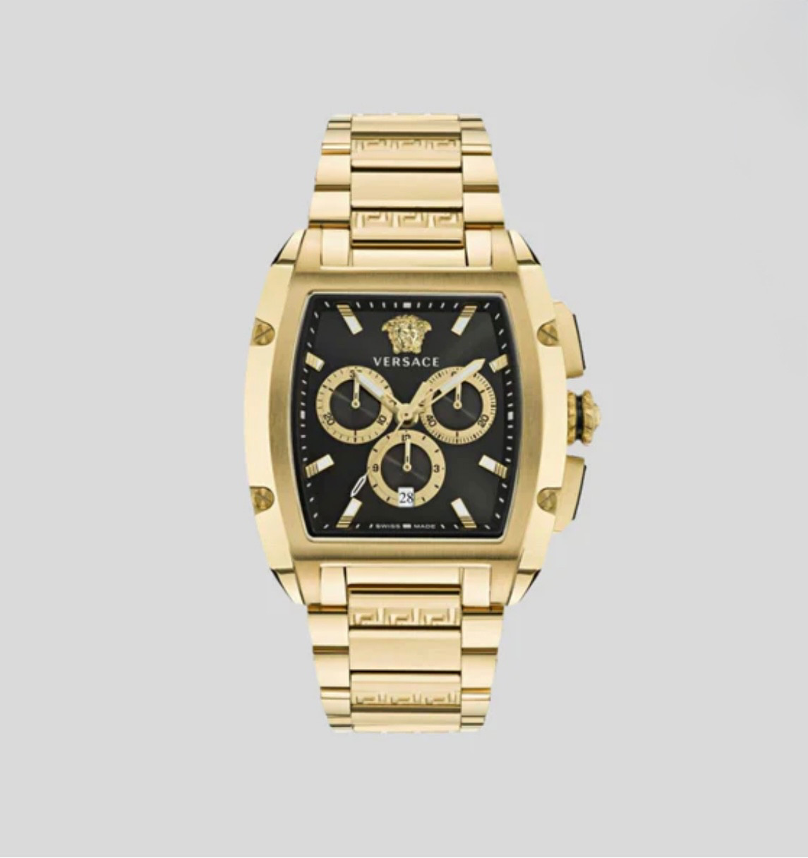 Versace Dominus VE6H00523 Chronograph Dial Black, Gold Tone Men Watch -BRAND NEW