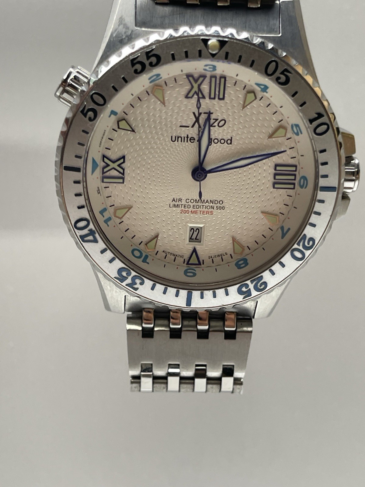 Men’s Xezo Air Commando 200M Swiss 26J Automatic Watch D45-SS Limited Edition