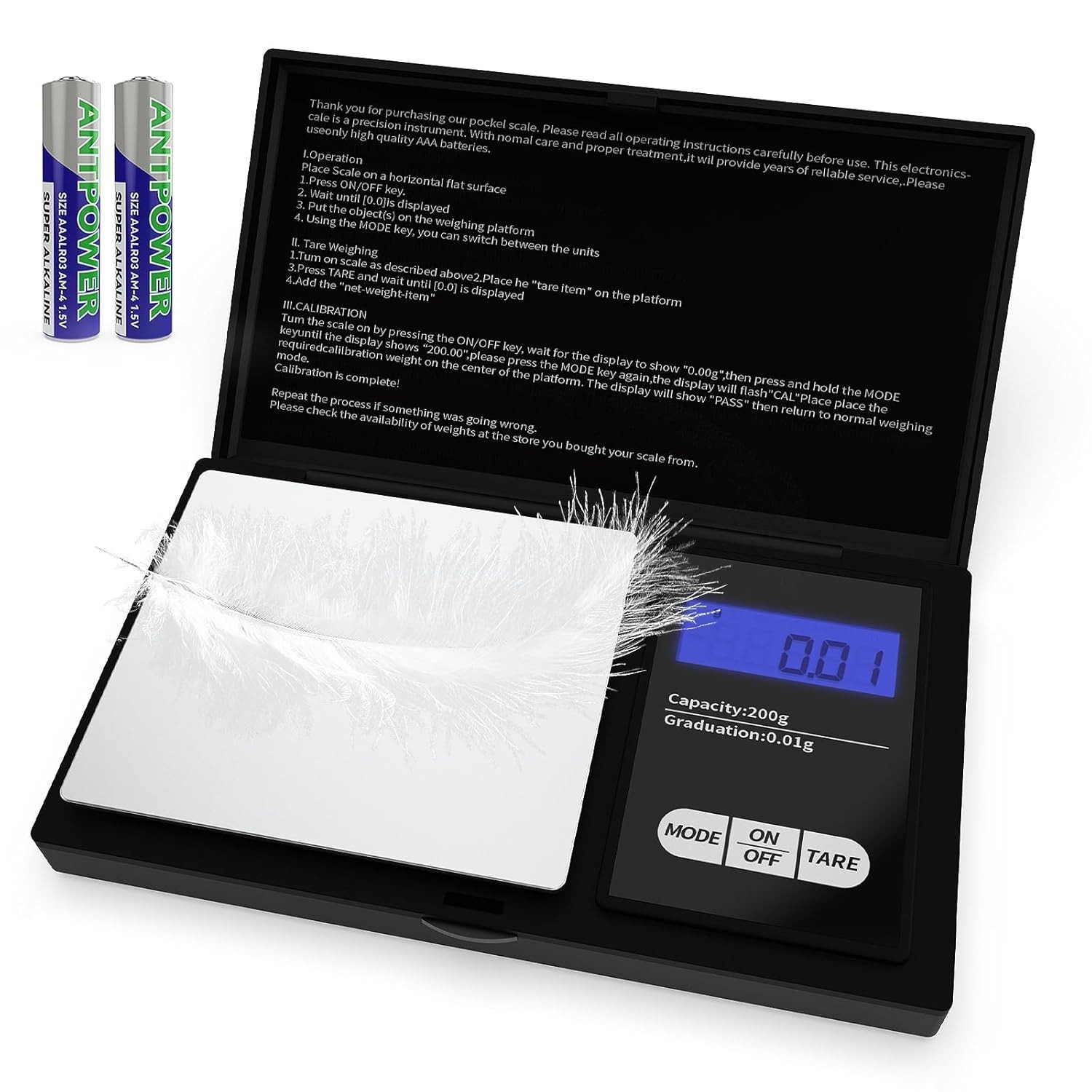 Milligram Scale 50G/0.001G, Portable Jewelry Scale .001 Gram Accuracy, Mg Scale,