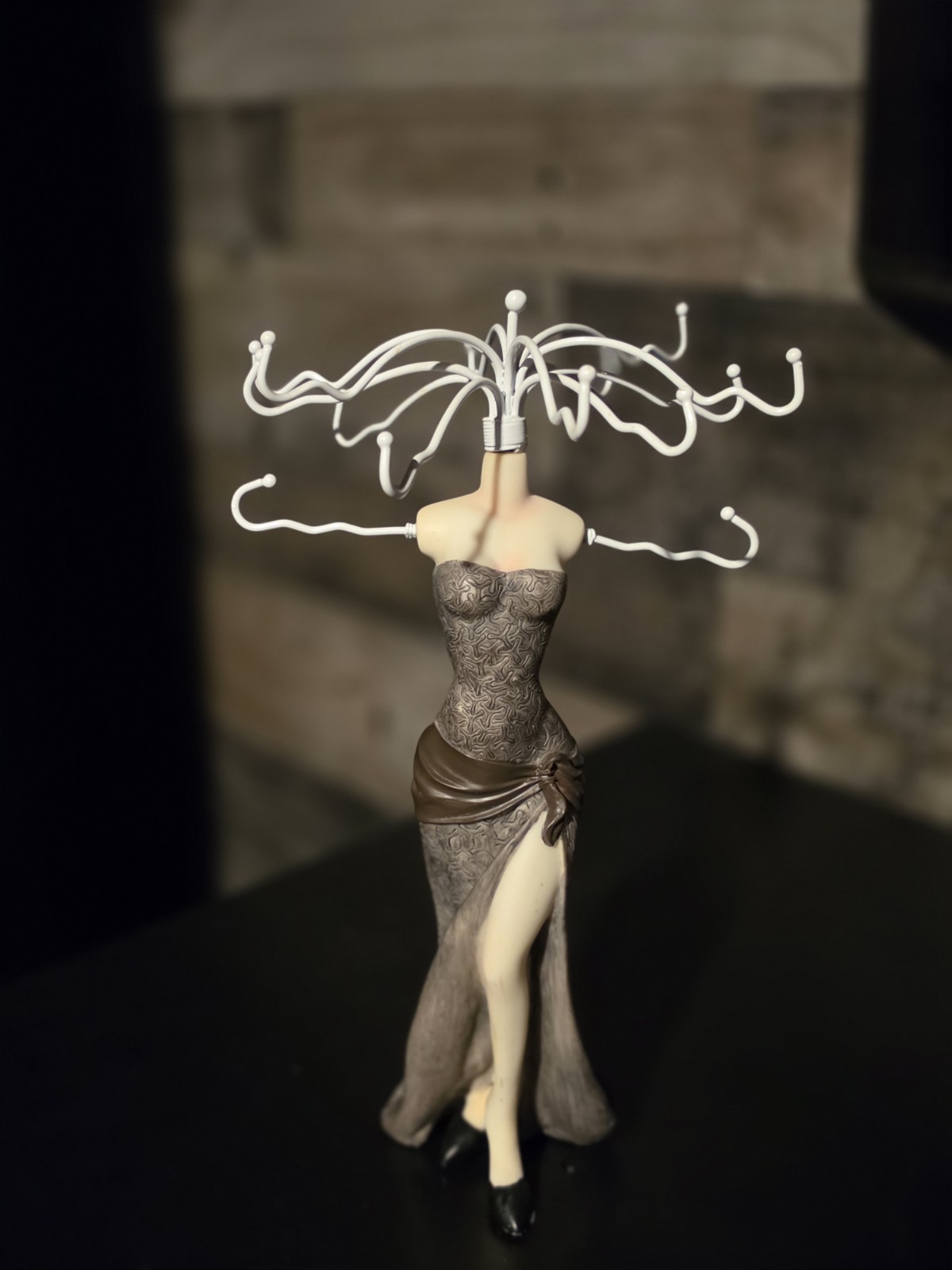 Elegant Mannequin Jewlery Holder (Brown Dress)