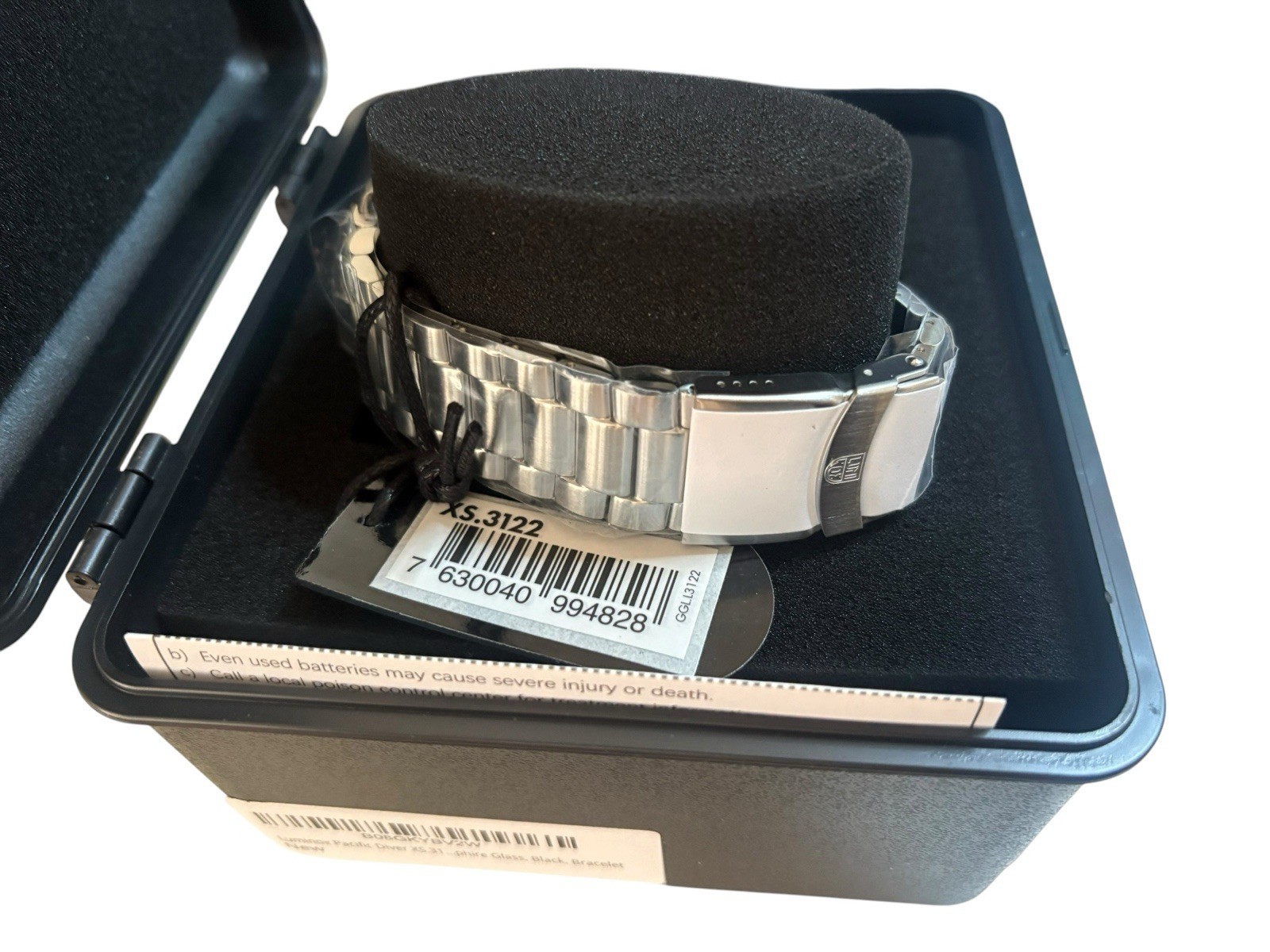 Swiss Luminox Pacific Diver Men’s Stainless Black Dial Tritium Watch XS.3122M.1