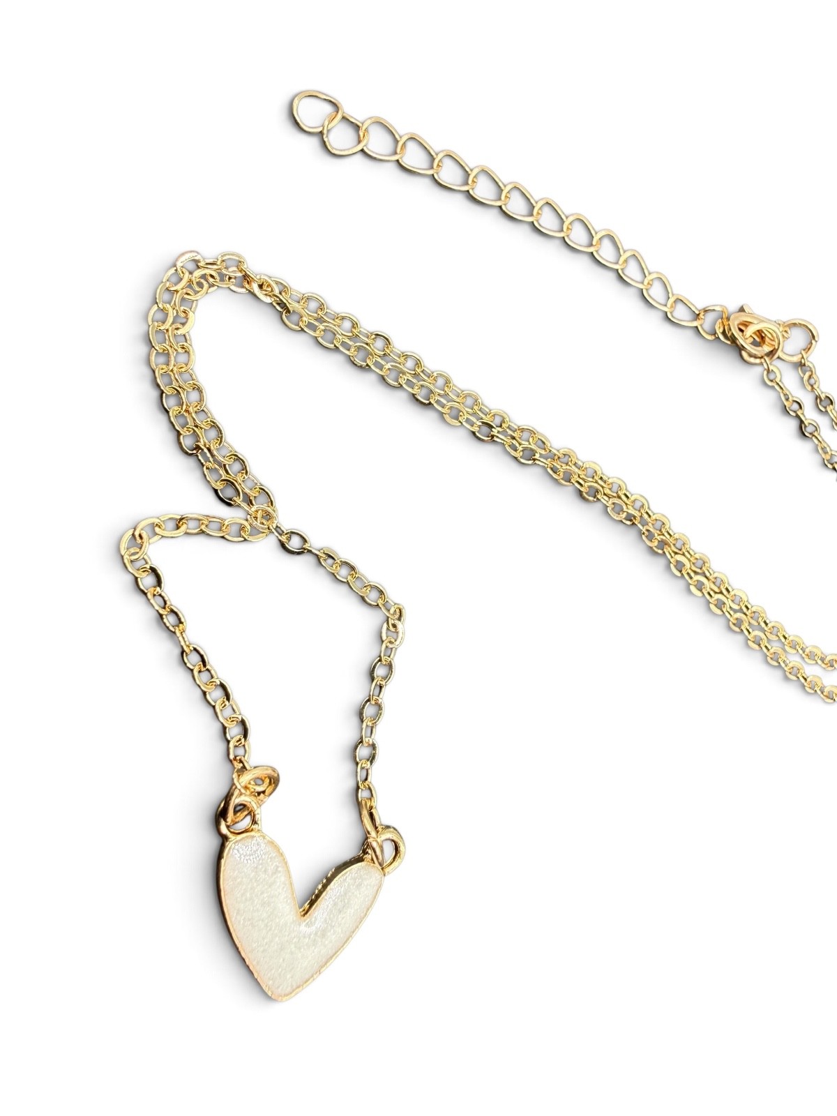 Heart-Shaped Pendant Necklace Elegant 18” Chain Minimalist Fashion Jewelry Y1