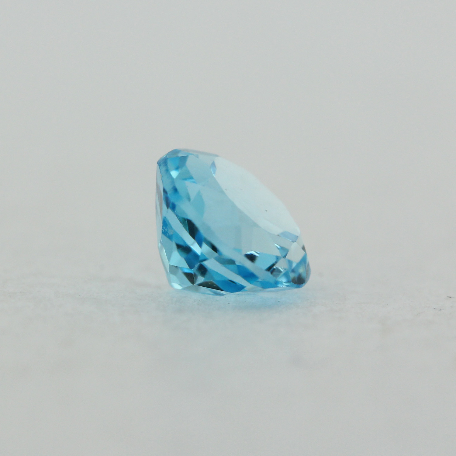 Loose Round Cut Genuine Natural Blue Topaz Stone Single November Birthstone