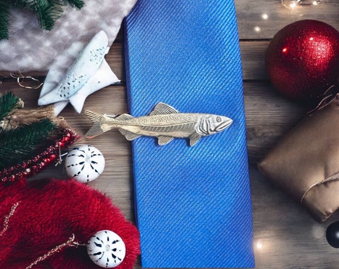 Fish Tie Clip/Bar Japan Imported Meticulous Craftsmanship Christmas Gift New
