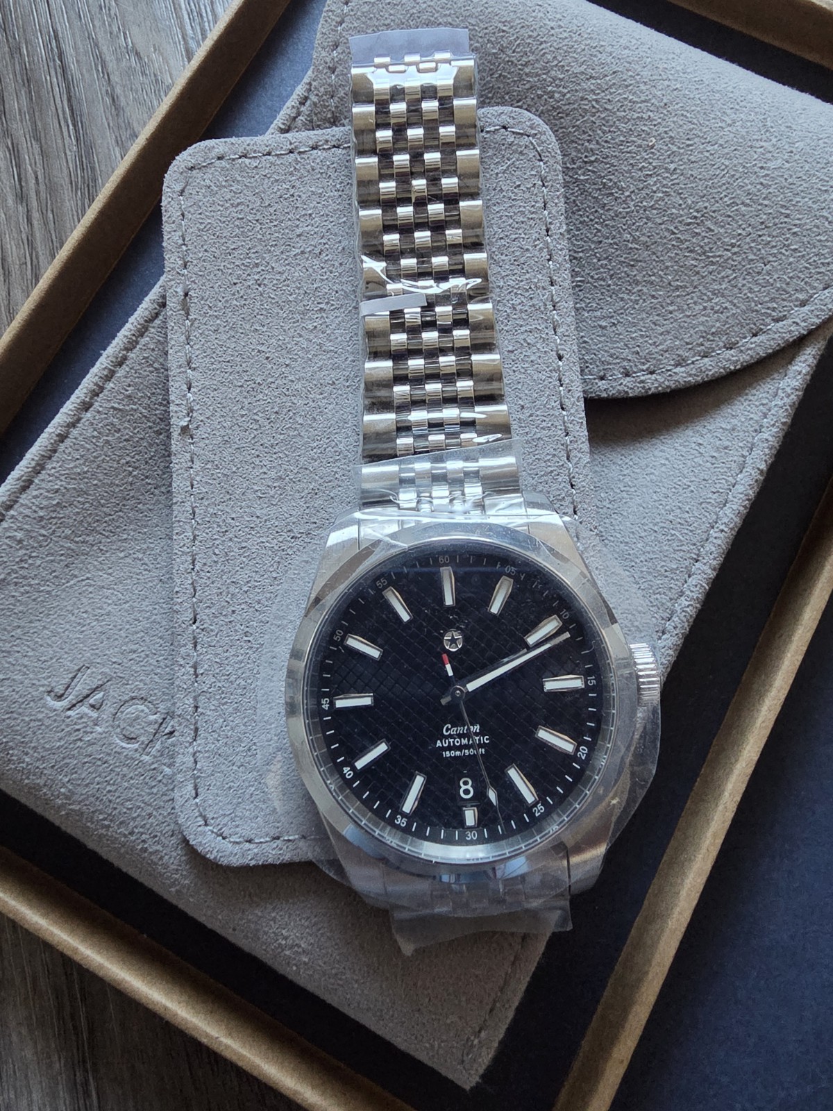 39mm Jack Mason Canton Anthracite Automatic Watch Brand New Unworn
