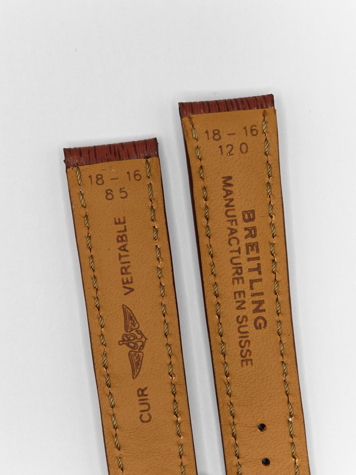 New Breitling Texture calfskin leather strap 18-16 mm