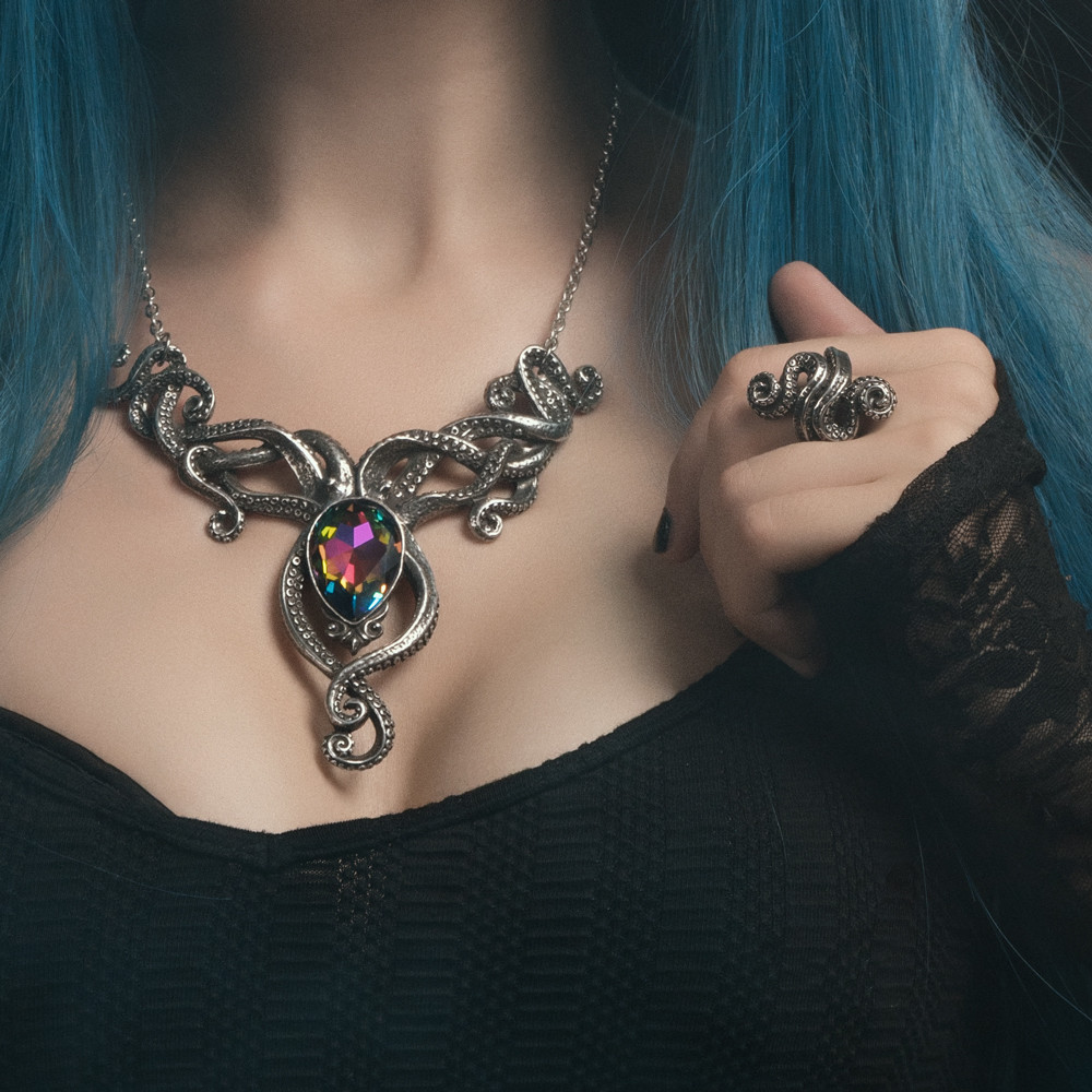 Kraken Fine Pewter Ring Octopus Sea Monster Squid Tentacles Alchemy Gothic R221