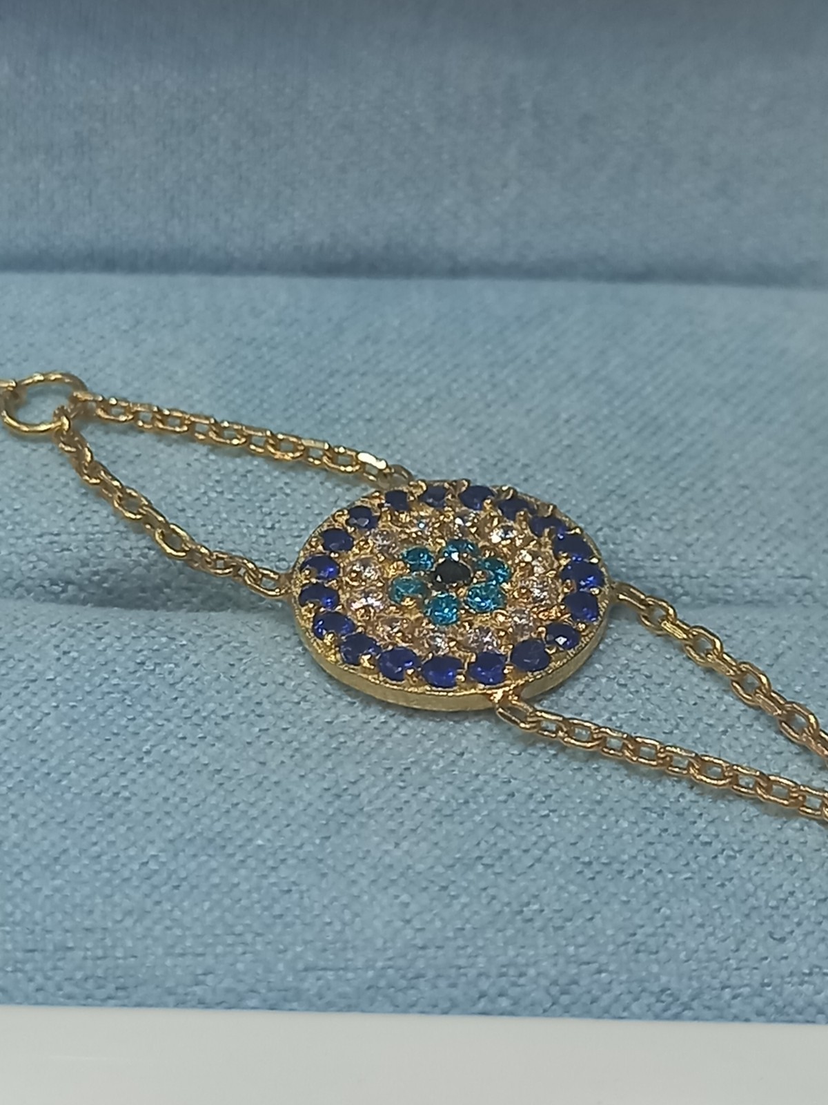 18ct Yellow Gold Gem Stones Bracelet