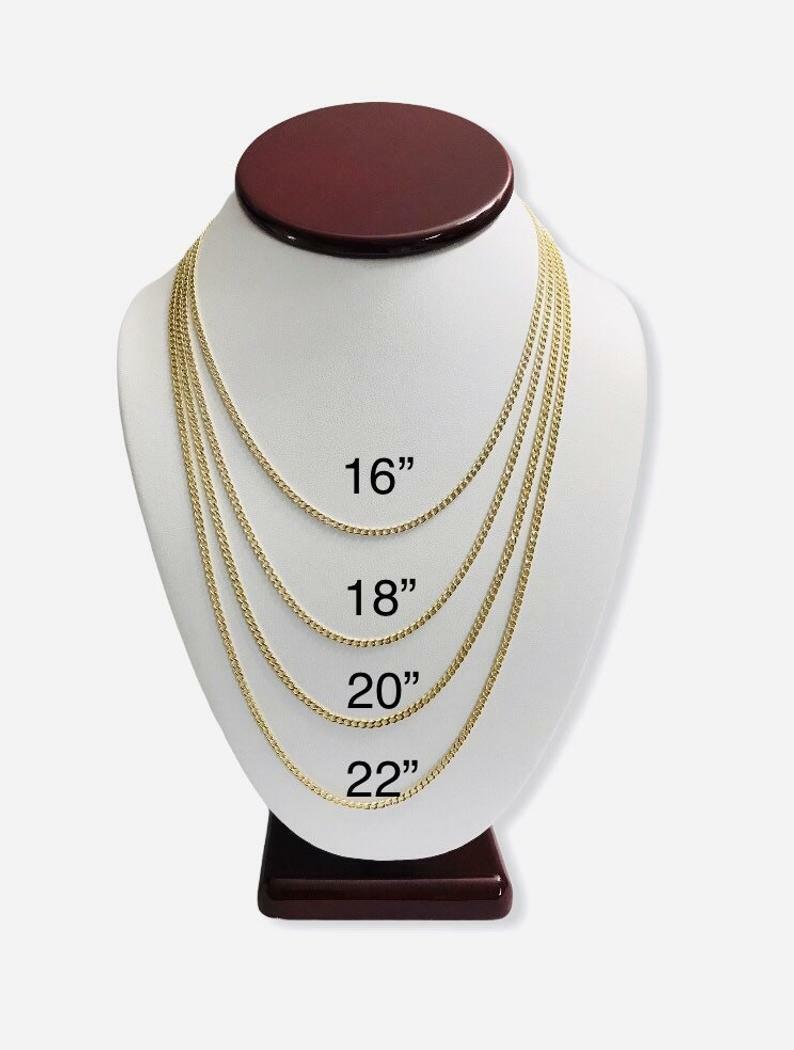 10K Real Gold 2.3mm Curb Chain 7″ to 24″ – 10k Real Gold Hollow- Unisex – BC124