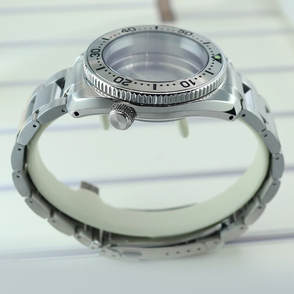 42mm Watch Case Strap Sapphire Crystal Set For NH35 NH36 NH34 NH38 4R36