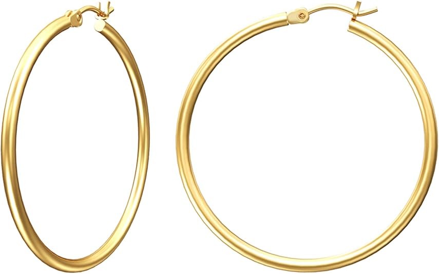925 Sterling Silver High Polished 2MM Hoop Earrings – 10MM-50MM Lot