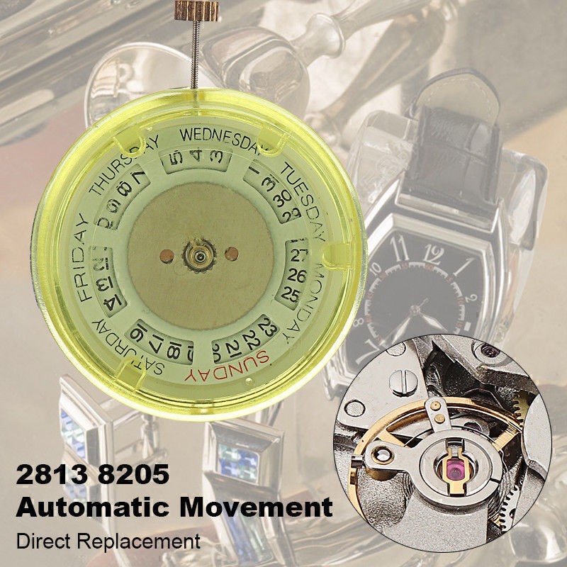 Jewels 2813 8205 Automatic Watch Movement Day Date High Accuracy Dual Calendar