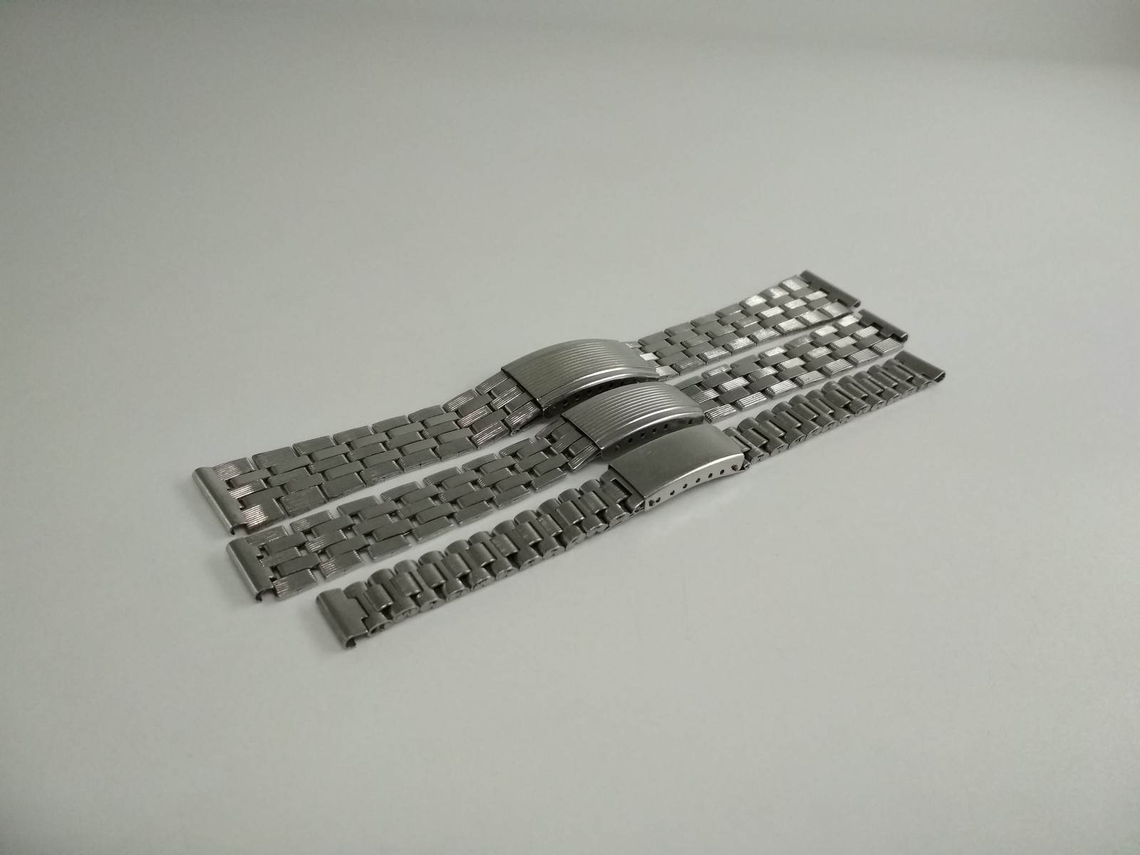 3 Vintage 18mm, 13mm, 11mm watch bracelet stainless steel, made in USSR, *352