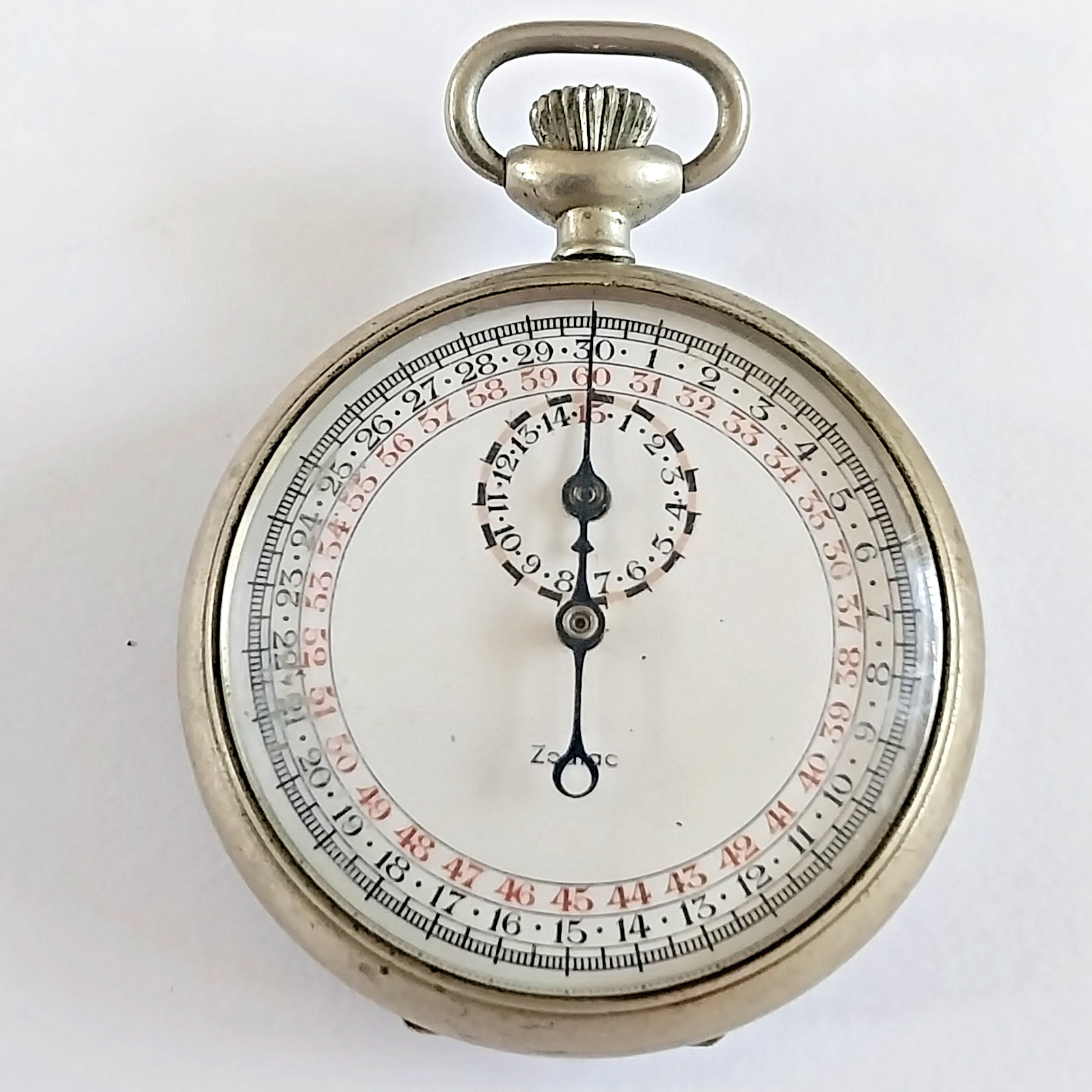 Vintage Zodiac Military Stopwatch T.P. 1/10 Broad Arrow Issued Hand Wind Runs
