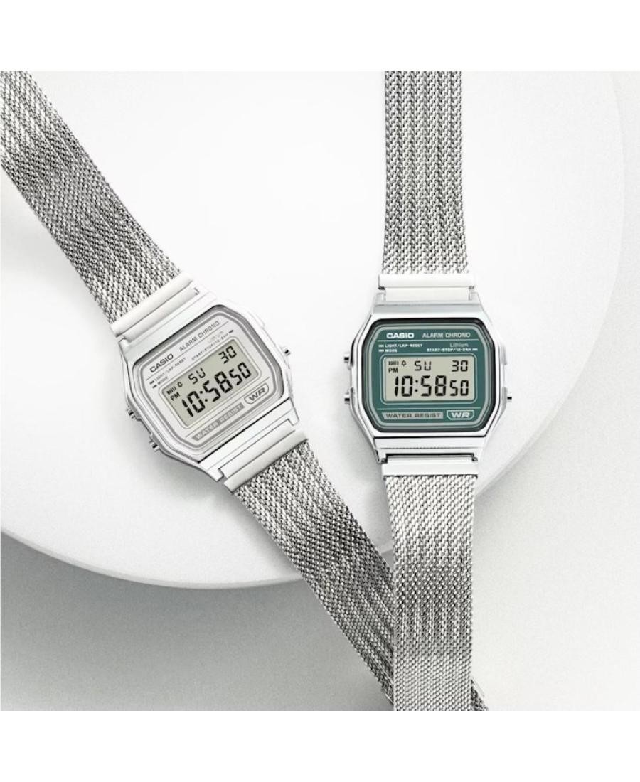 CASIO Men Digital Quartz Casual Watch Classic Dress Silver color Dial Waterproof