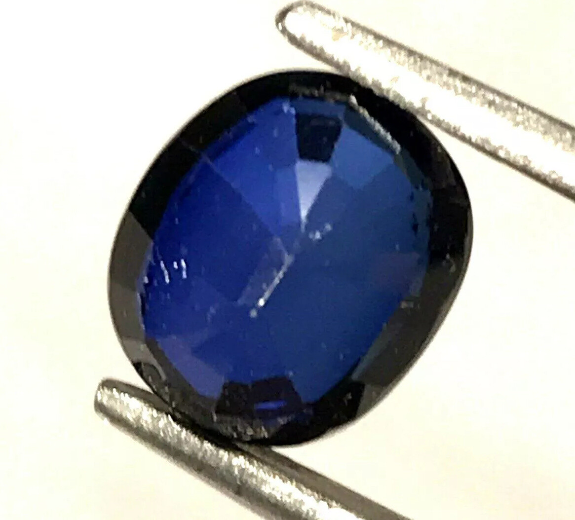 4.05 Ct Natural Blue Sapphire, Excellent Oval Cut , I Clarity,9 mohs