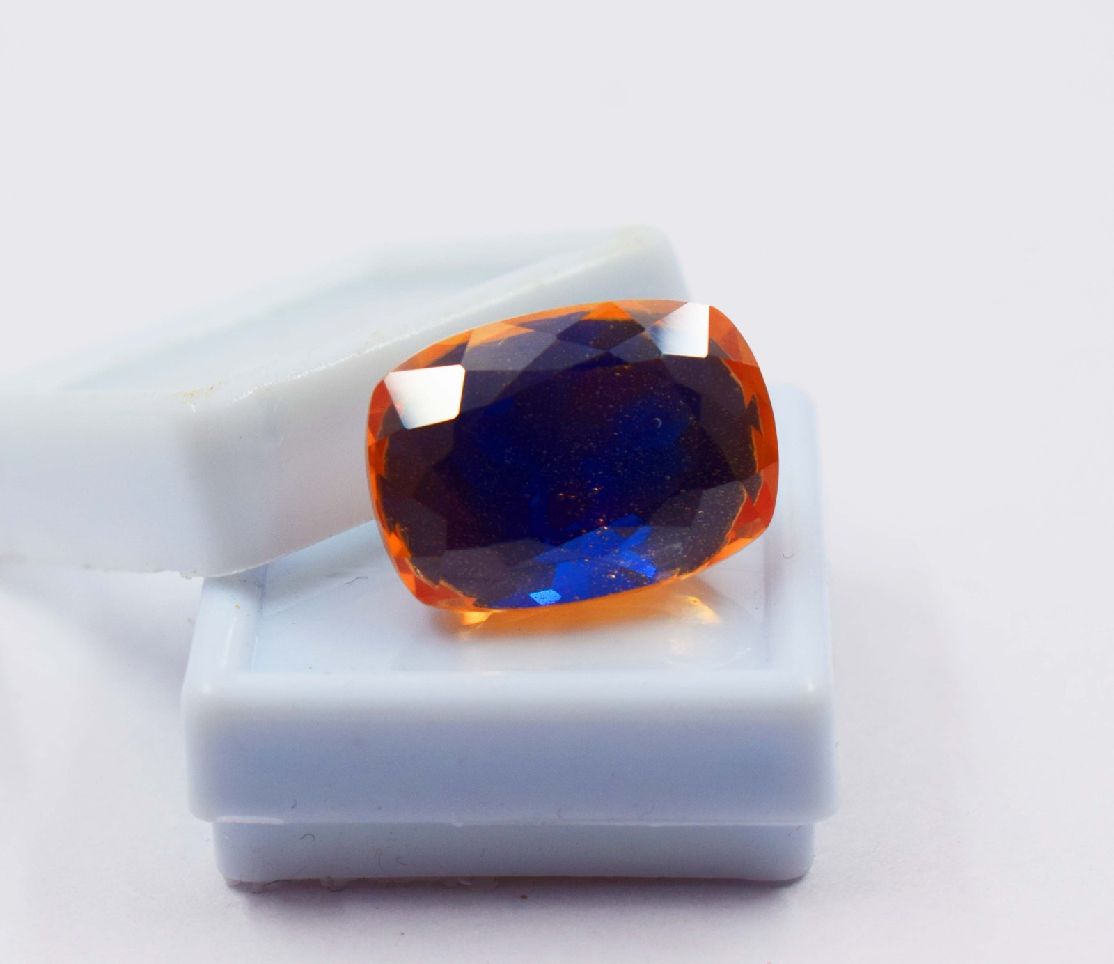 12Ct Pitambari Sapphire Bi-Color | Cushion Cut Loose Pitambari Gemstone Jewelry