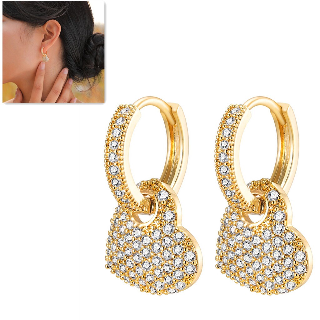 14K Plated Gold Hoop Earrings for Women,Fashion Jewelry Gifts Daily Wear 1 pair