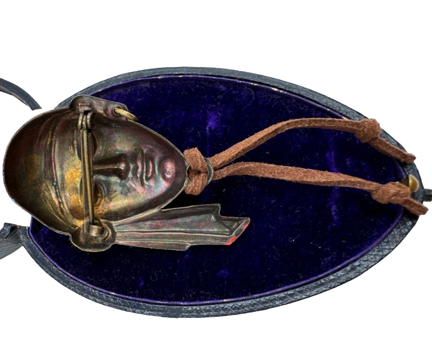 SUPER RARE PIRATE FIGURAL ANTIQUE OLD VINTAGE COLORFUL ENAMEL BROOCH PERFECT CND