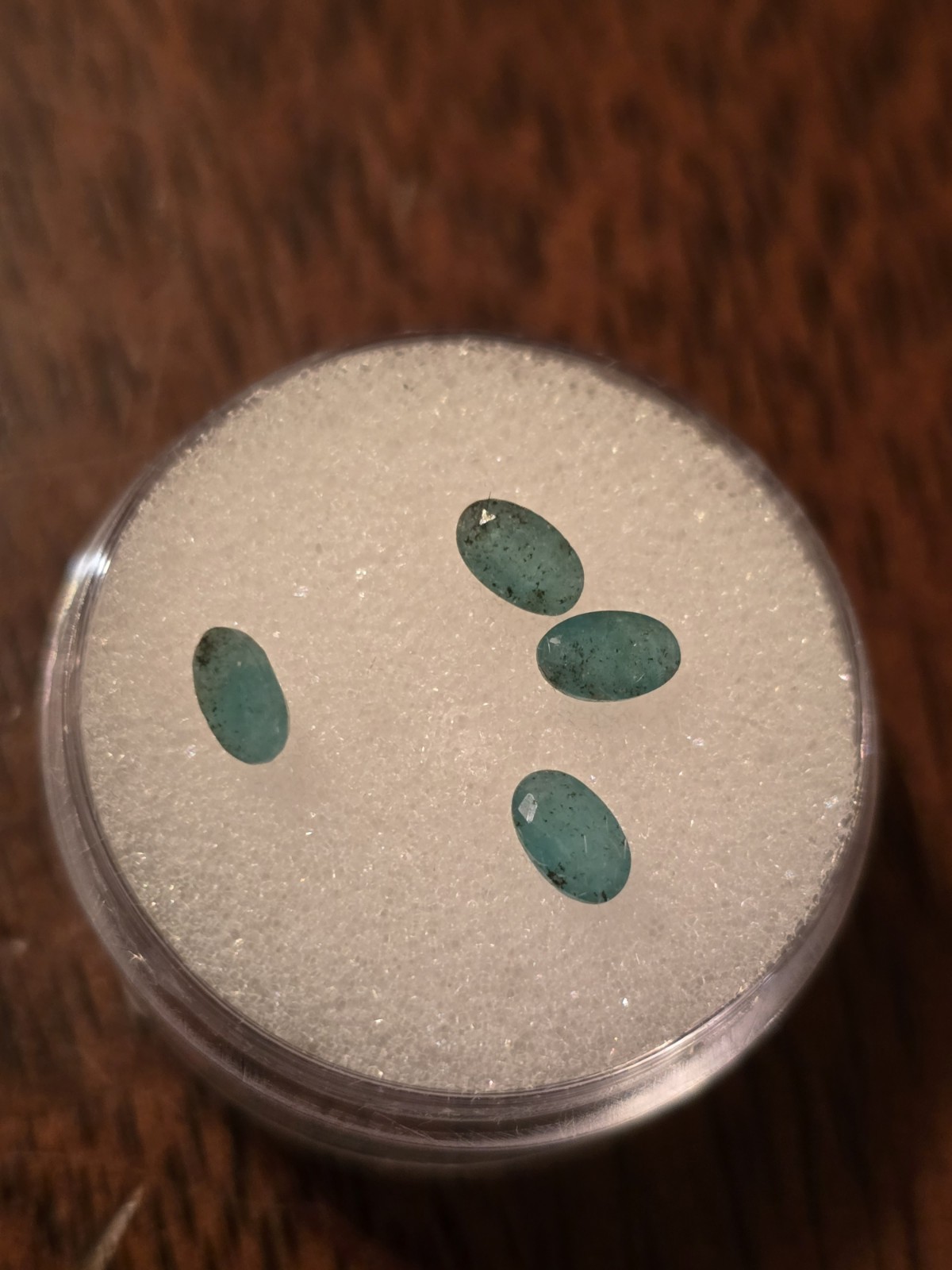 1pc Zambian Emeralds Oval Cut 3x5mm. Somewhat Included, Good Color