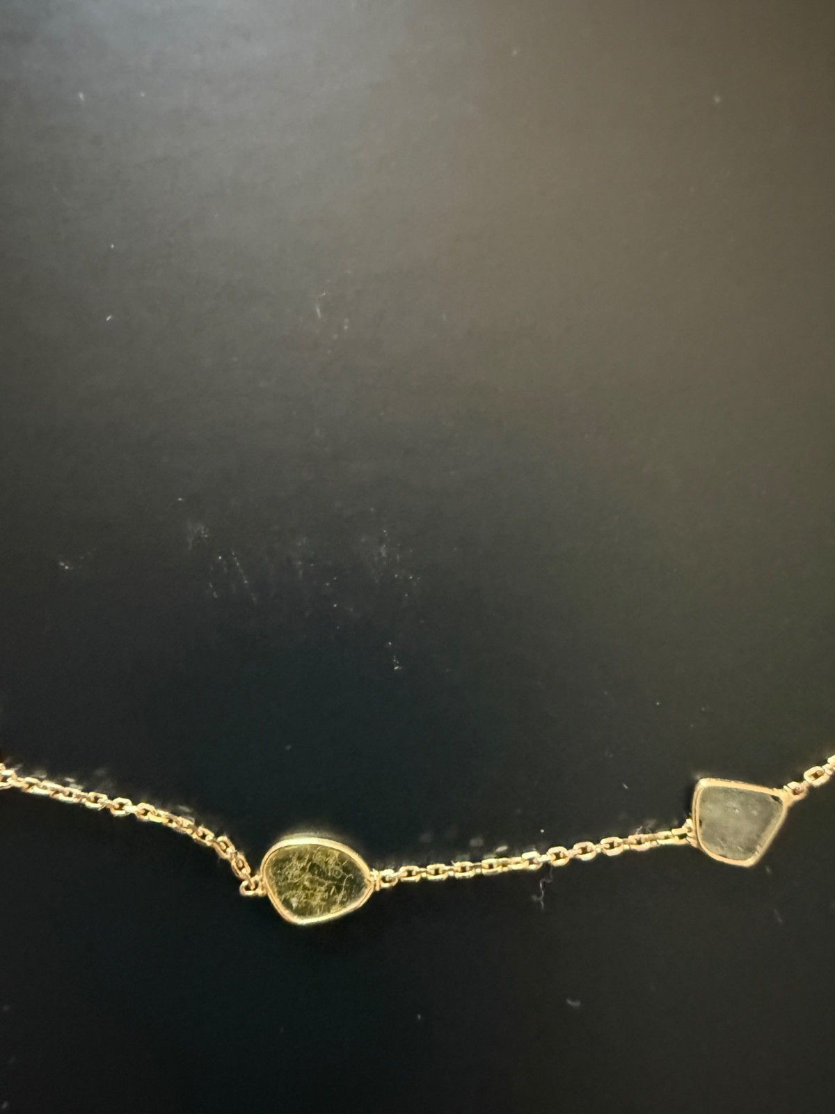 Emily Amey 14k Yellow Gold Diamond Slice Station Necklace 16 in – One of a Kind!
