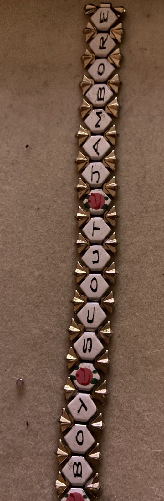1950s souvenir Boy Scout, gold tone bracelet