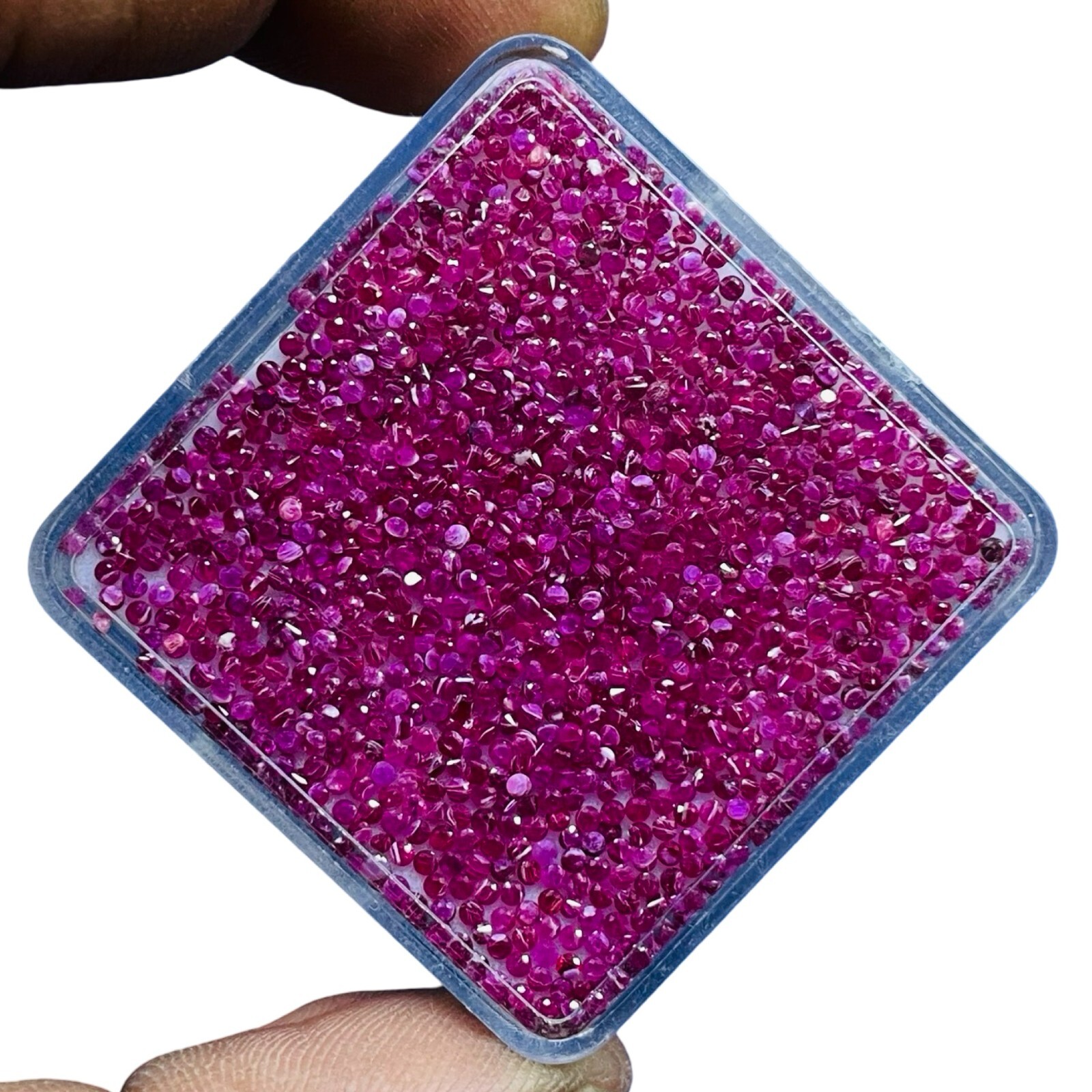100 Pcs Natural Ruby 1.4mm Round Cut Rich Red Loose Gemstones Wholesale Lot
