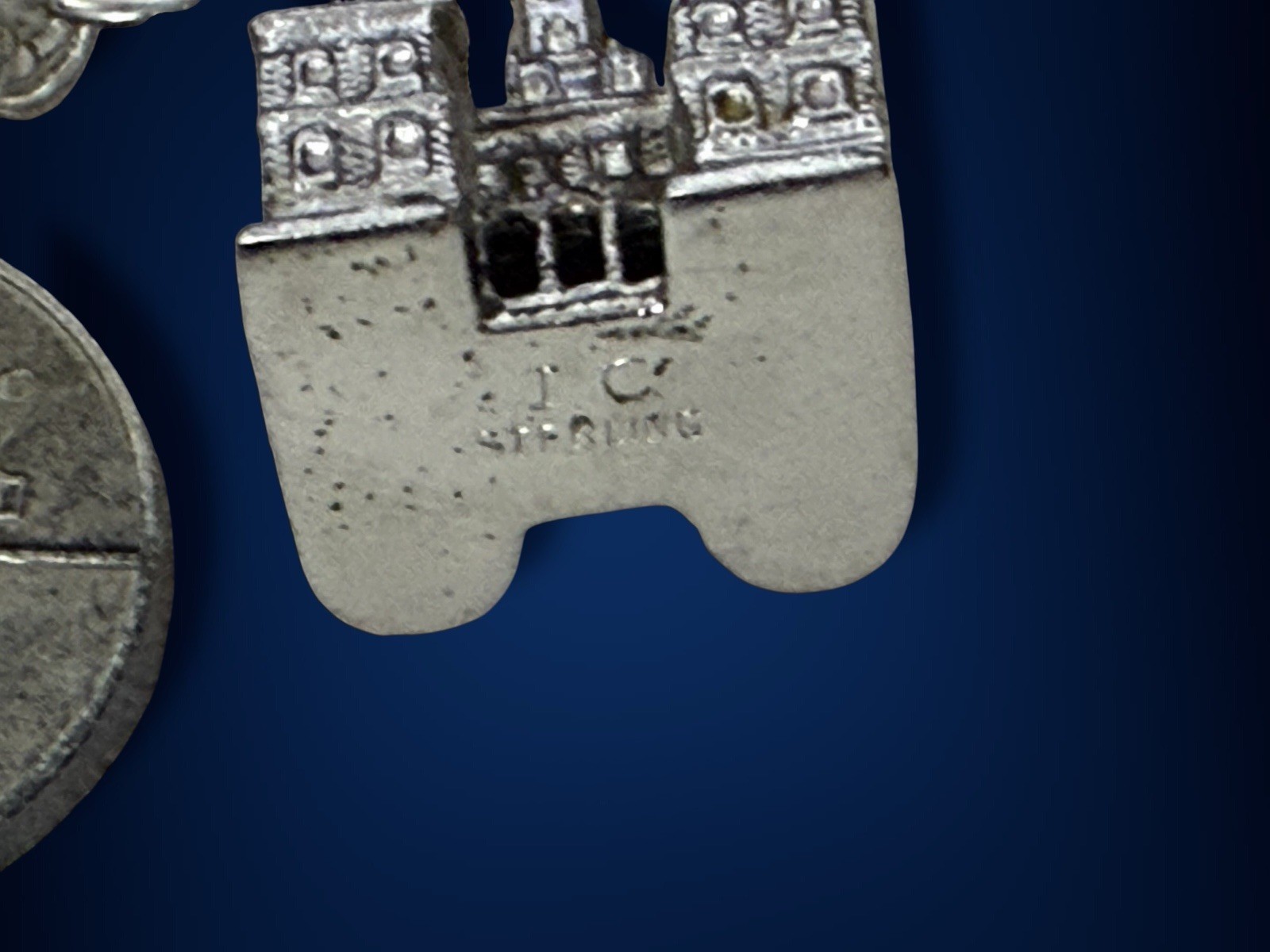 Sterling SIlver Charm Bracelet 50g Vintage 1960s American Yale Doctor 10 Charms