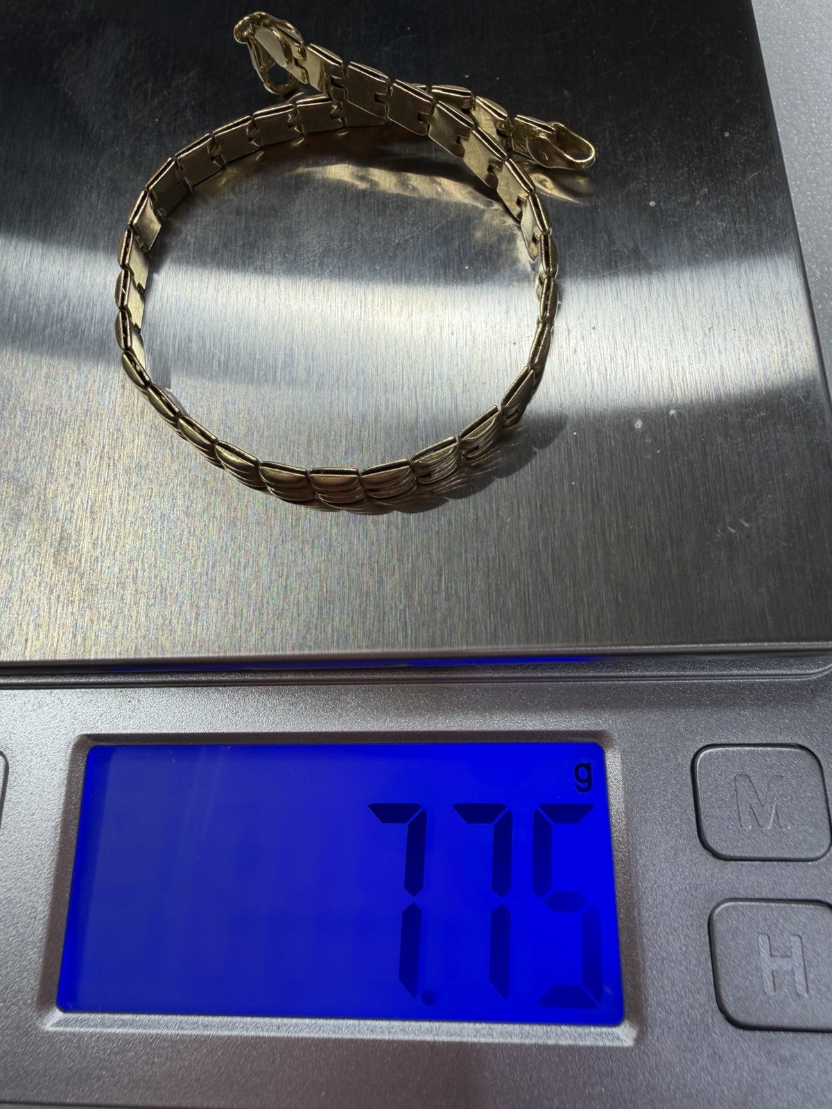 14m Yellow Gold 7” Bracelet, Made In Italy.