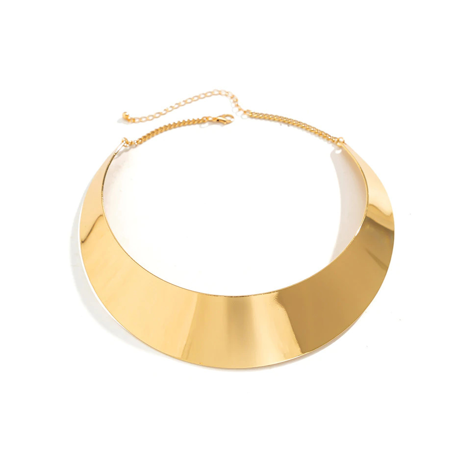 Women’s Fashion Jewelry Gold Chunky Collar Statement Necklace 373