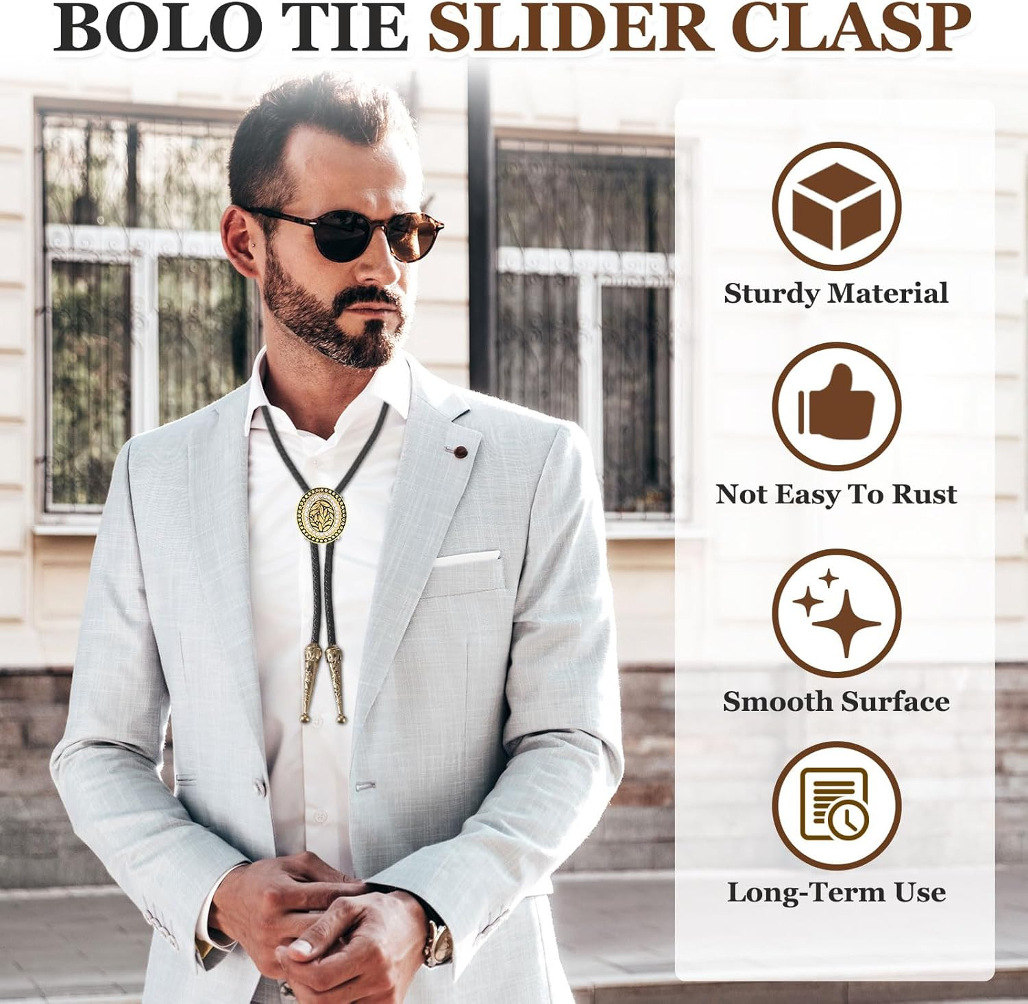 Bolo Tie Findings Kit, Bolo Tie Accessories Include Slide Clasps, 2Cord End C…