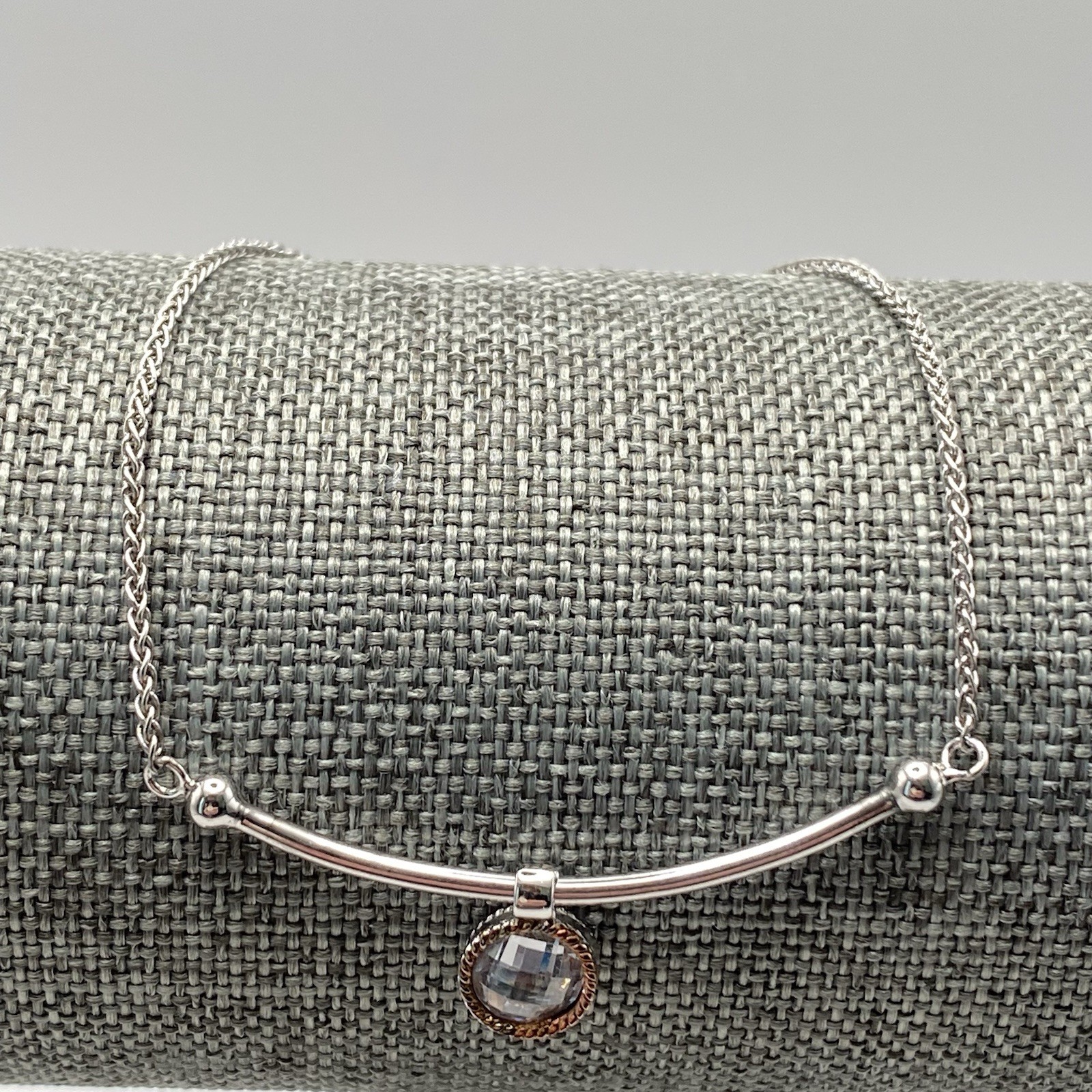 ELLE 925 Sterling Silver Bracelet Adjustable Ruby Accent Stone Slider CZ Stone