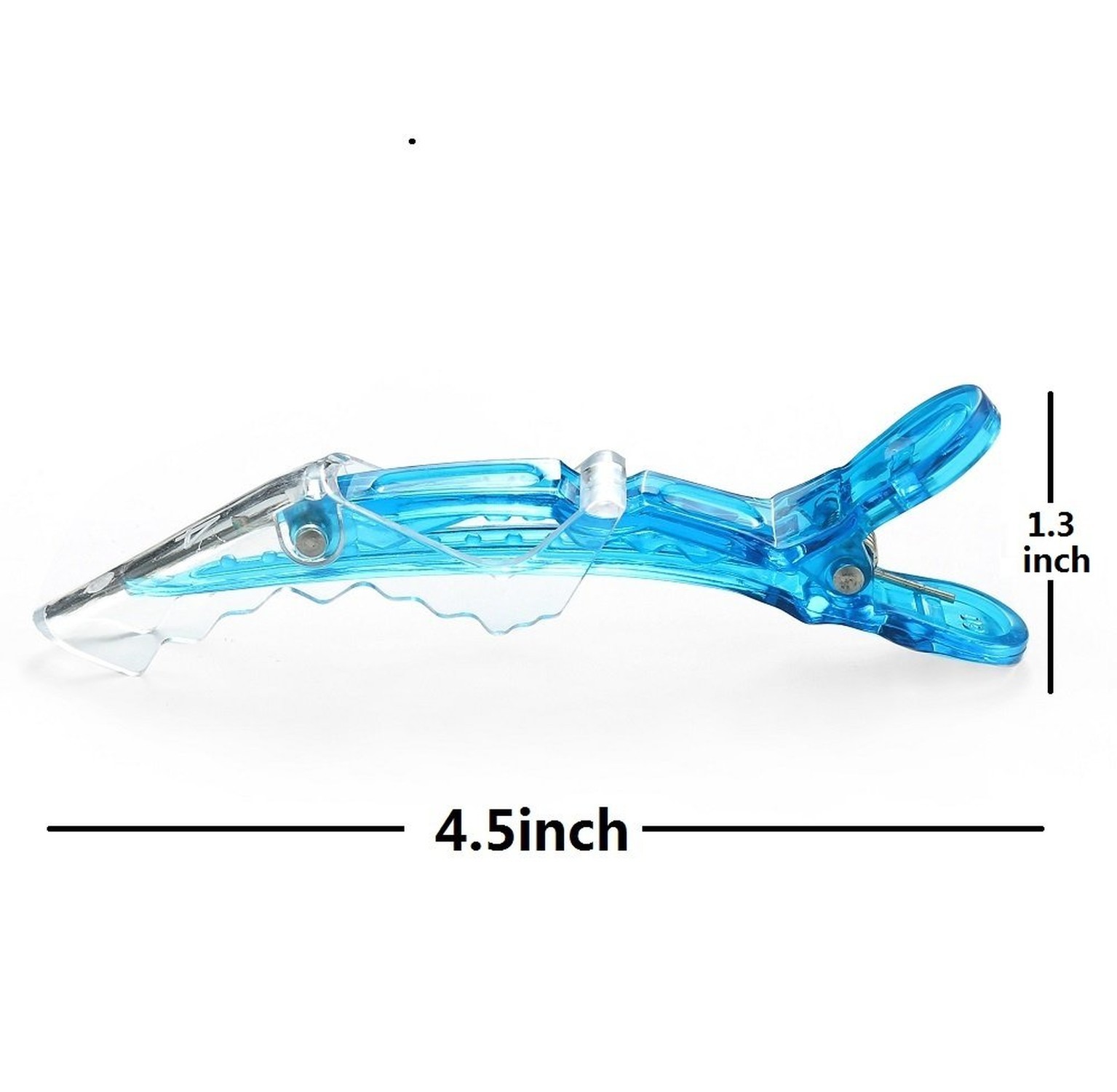 10pcs/set Multicolor Croc Alligator Clips – Transparent Plastic Hair Styling …