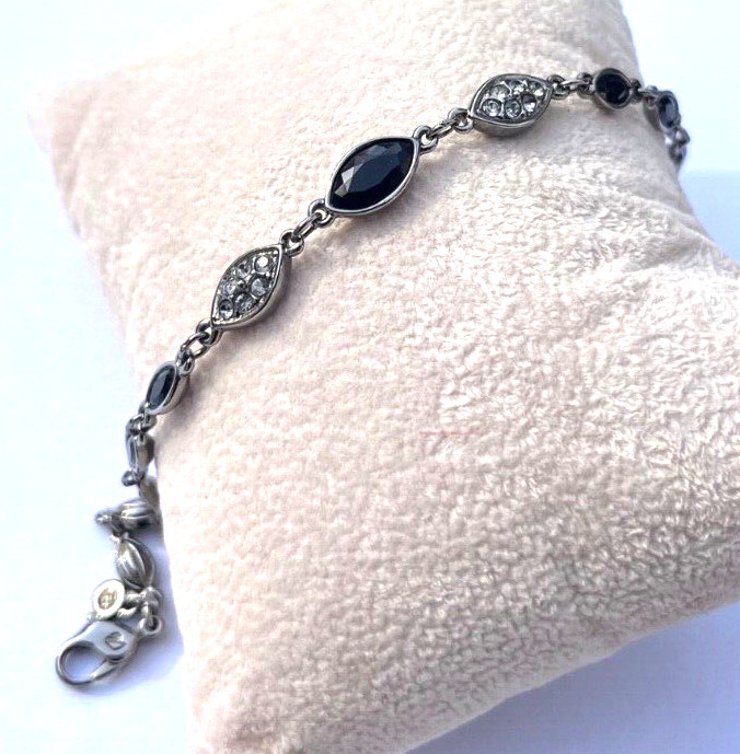 Swarovski Ruthenium Plated Crystal Bracelet 7 1/2″