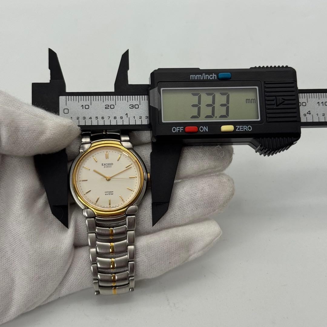 item working item CITIZEN Exceed quartz new battery men’s wristwatch