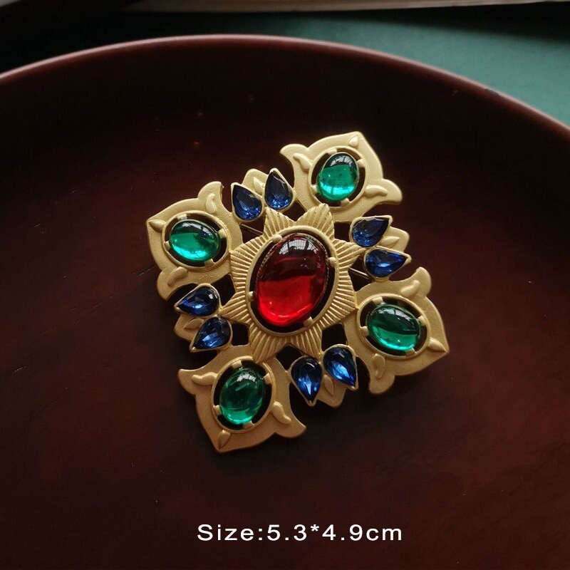 Vintage Enamel Brooch Pin Badge Pearl Color Glaze Corsage Accessories Brooches