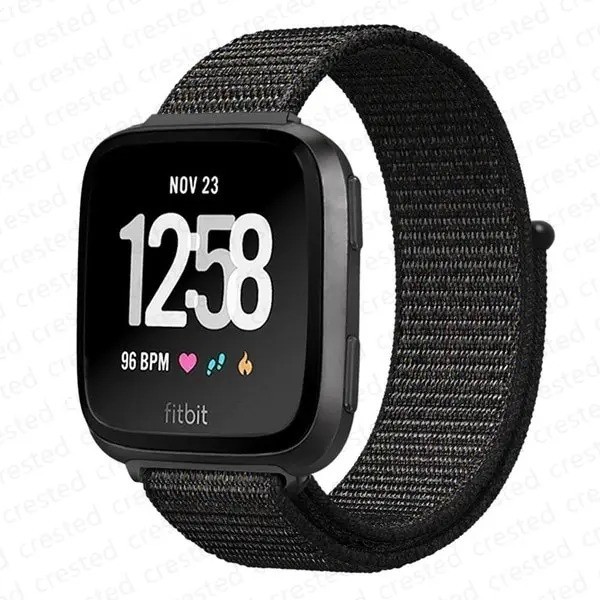 Woven Nylon Strap Sport Wristband Watch Band For Fitbit Versa 4 /3