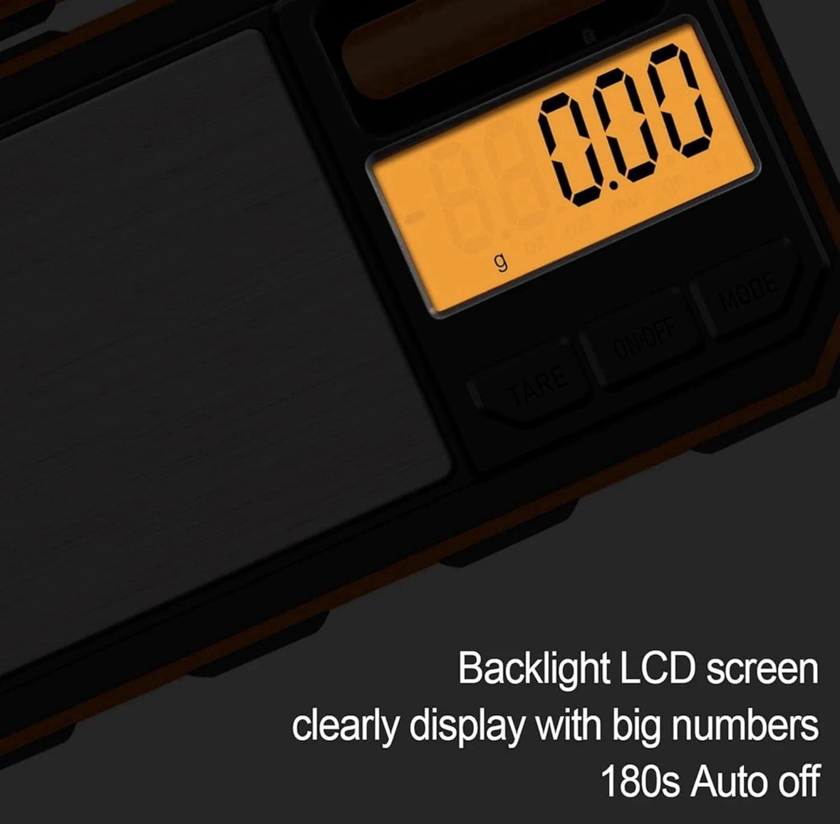 Orange Digital Pocket Scale 200g x 0.01g Jewelry Gold Gram Herb Karat Weight