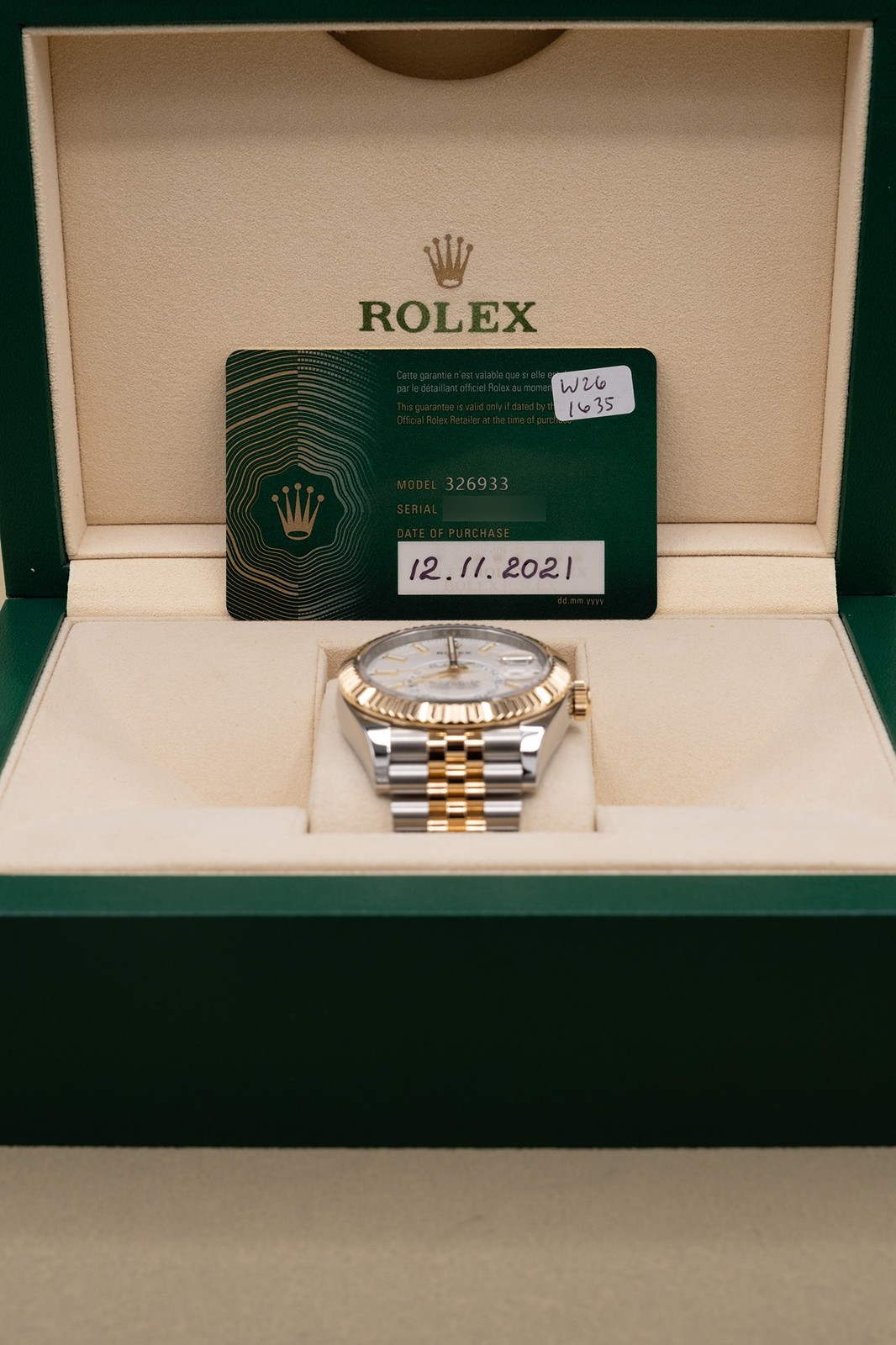 2021 Rolex SkyDweller White Dial Complete