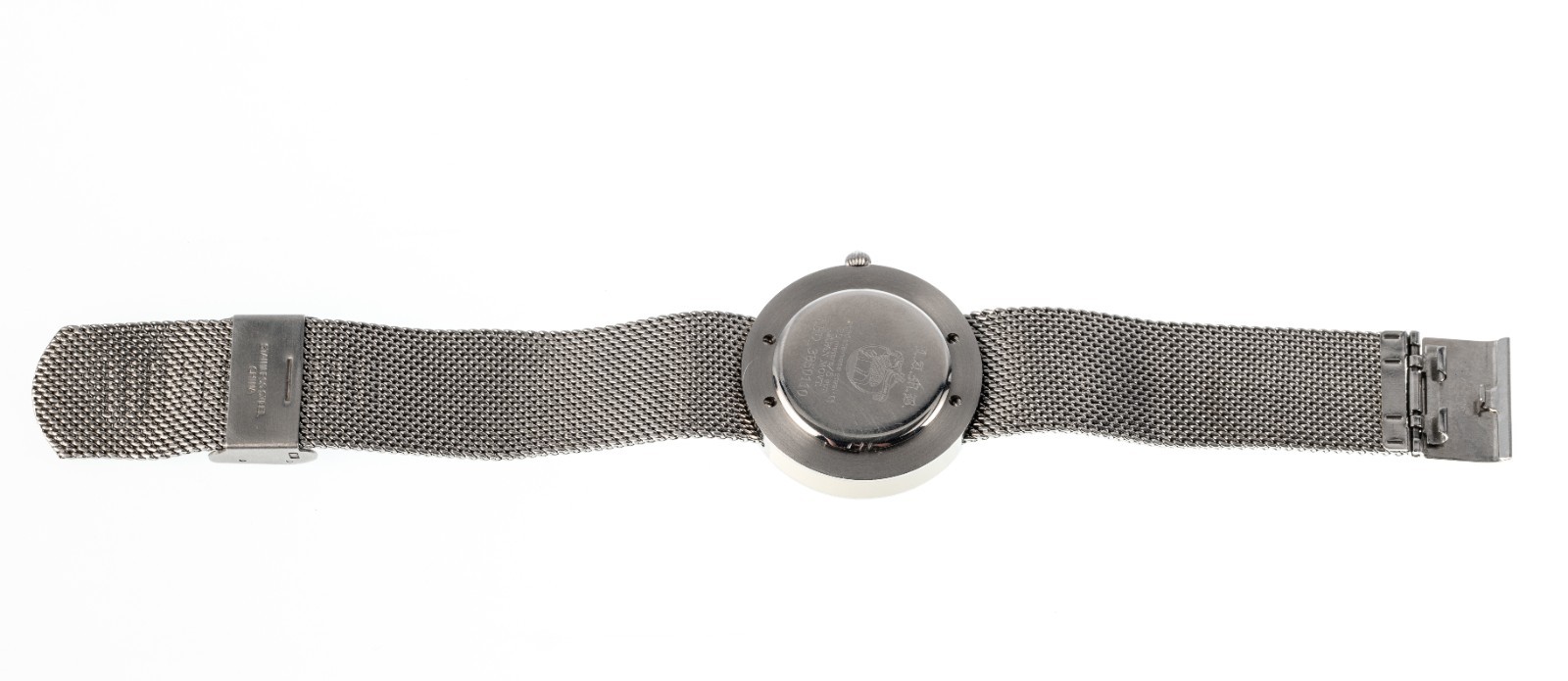 L.A.M.B. Gwen Stefani Watch LBD_3850110 Silver Mesh Mother of Pearl New Battery