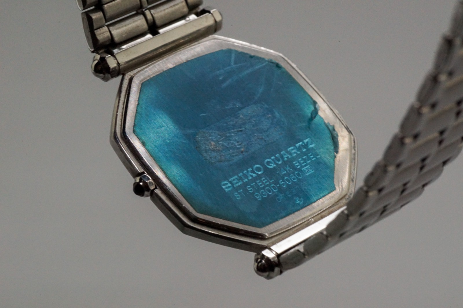 Vintage 1980 Seiko Credor 9300-5060 Quartz Men’s Watch 30mm Black Gold JAPAN