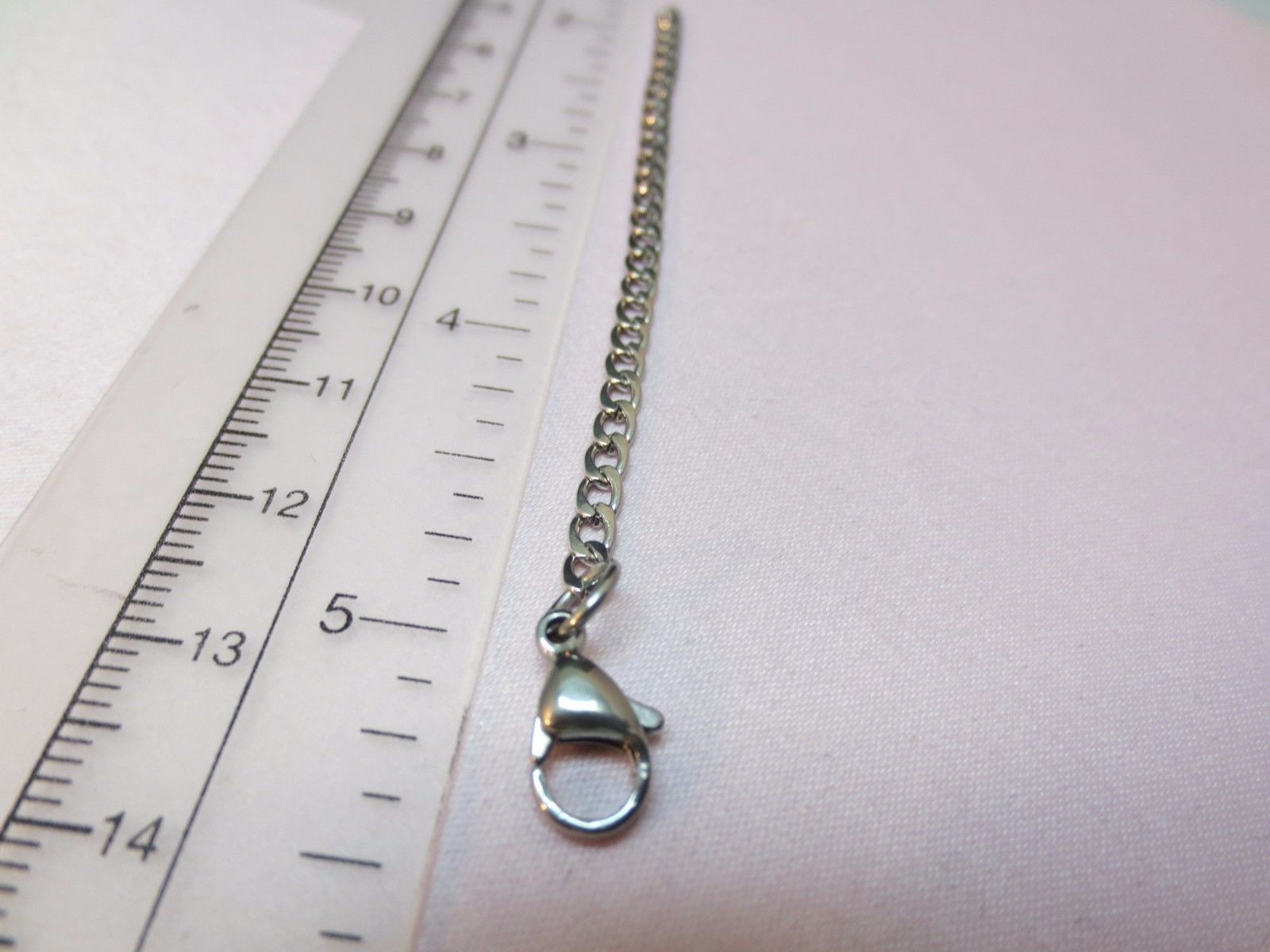 STAINLESS STEEL SILVER 3 MM CURB CHAIN EXTENDER 1″-12″ WITH LOBSTER CLAW